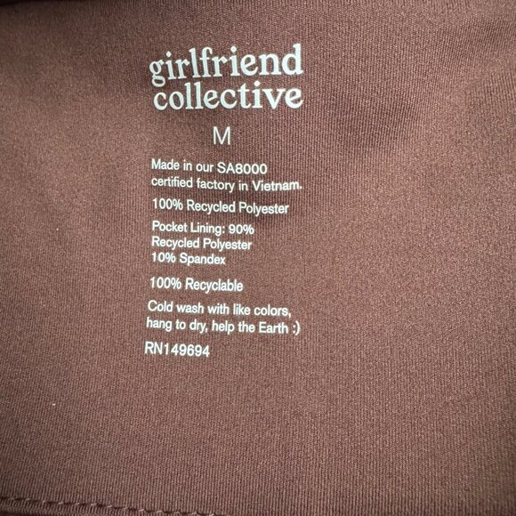 Girlfriend Collective M Half-Zip Recycled Polyester Sherpa Jacket In Cocoa new - Picture 5 of 12